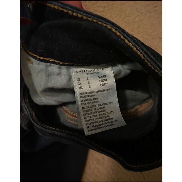 American Eagle Outfitters Ne(X)T Level Stretch Jeggings Dark Blue Denim Size 8 S - Picture 5 of 7